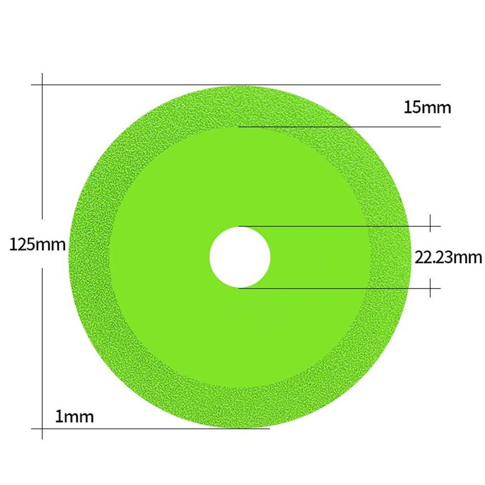 100 타입 앵글 연마기 톱날, 건식 습식 절단 연삭 옥 다이아몬드 연마재, 유리 절단 디스크 115, 125mm, 1 개