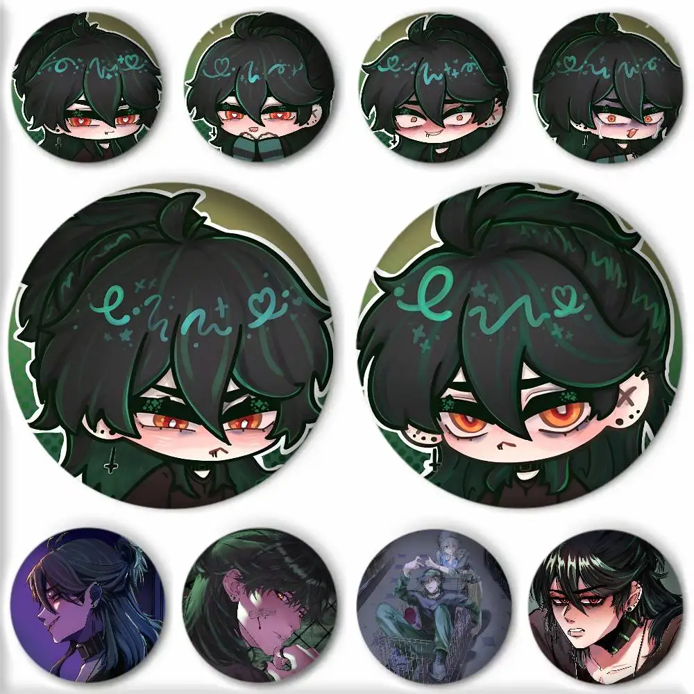 Anime Game The K-Kid at The Back S Solivan Brugmansia Sol Badge Round Art Brooch Clothes Backpack Accessories Lapelnd Laserh
