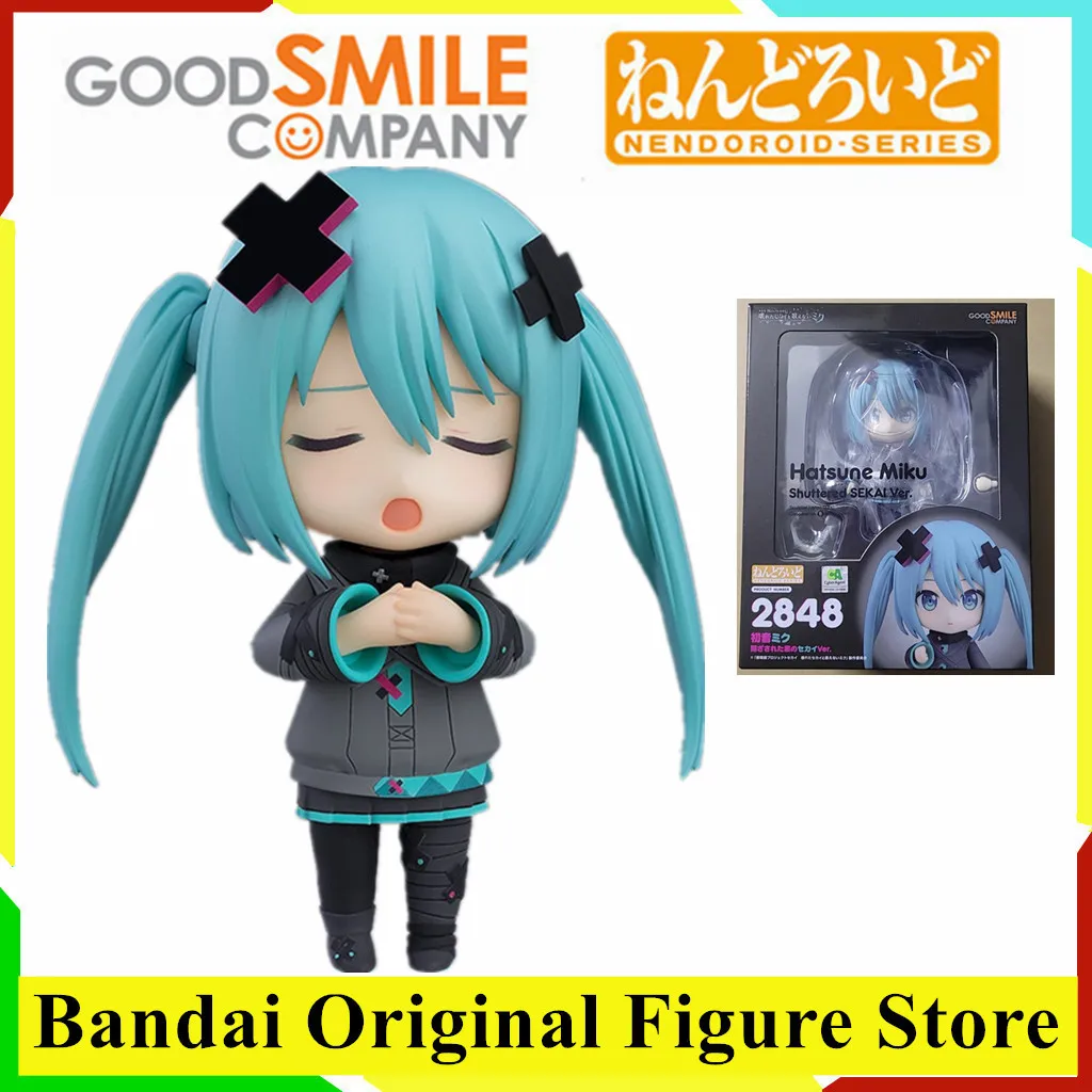 

Оригинальная фигурка BANDAI Hatsune Miku Shuttered SEKAI, игрушки, цветная сцена, фильм Мику, который не может печать, 2848, аниме-кукла