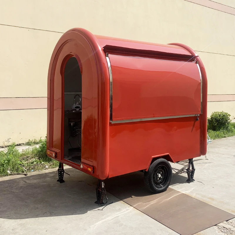 جرار الغذاء مقطورة متعددة الوظائف الوجبات السريعة قافلة المزاج المتنقل شاحنة الإفطار شاحنة حامل تجاري