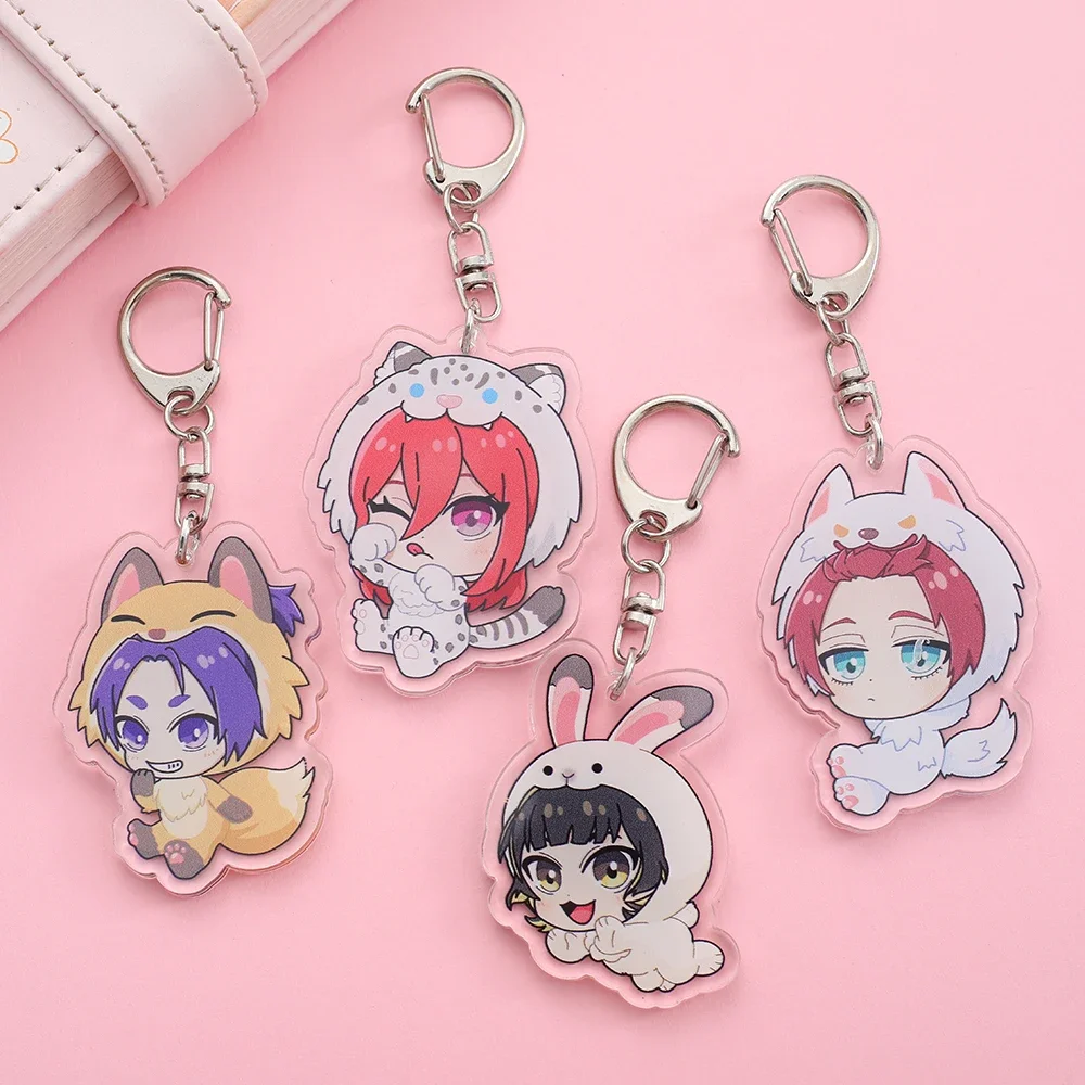 Hot Anime BLUE LOCK Figure Acrylic Keychains Chigiri Hyoma Bachira Meguru Character Clerk Series Key Chains Fans Christmas Gifts