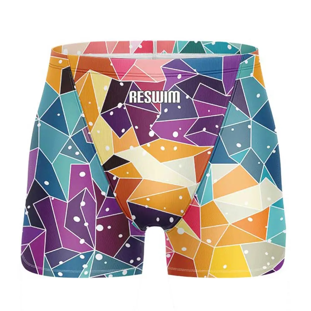 Summer Mens Swim Jammer Swimsuit Shorts New Athletic Training Swimwear Shorts Swimming Trunks Pool Lycra Beach Surf Diving Pants