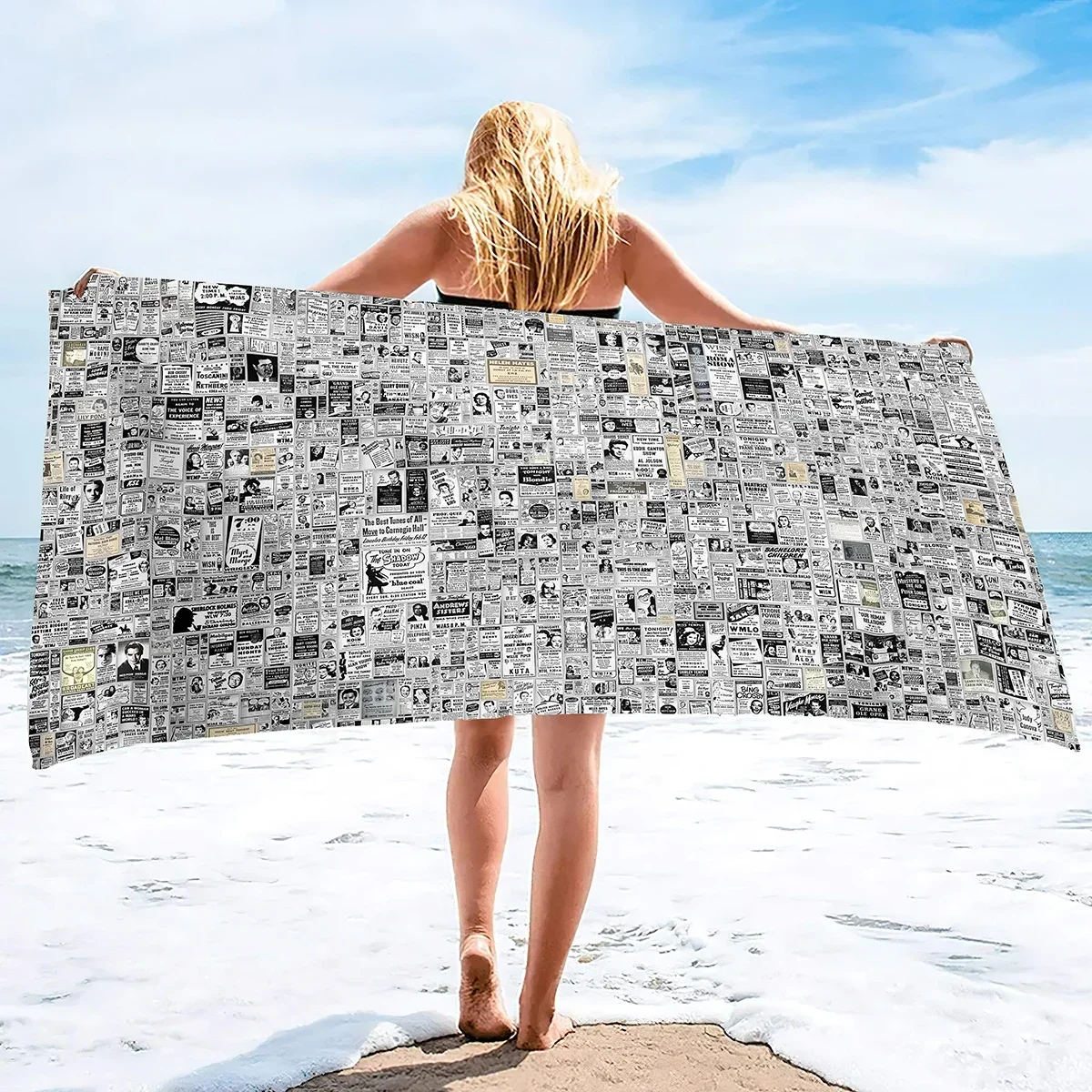 Plush Oversized Beach Towel Extra Large Pool Towel,Fluffy Big Swim Towels Quick Dry Beach Towel Sand Free for Adults Men Women
