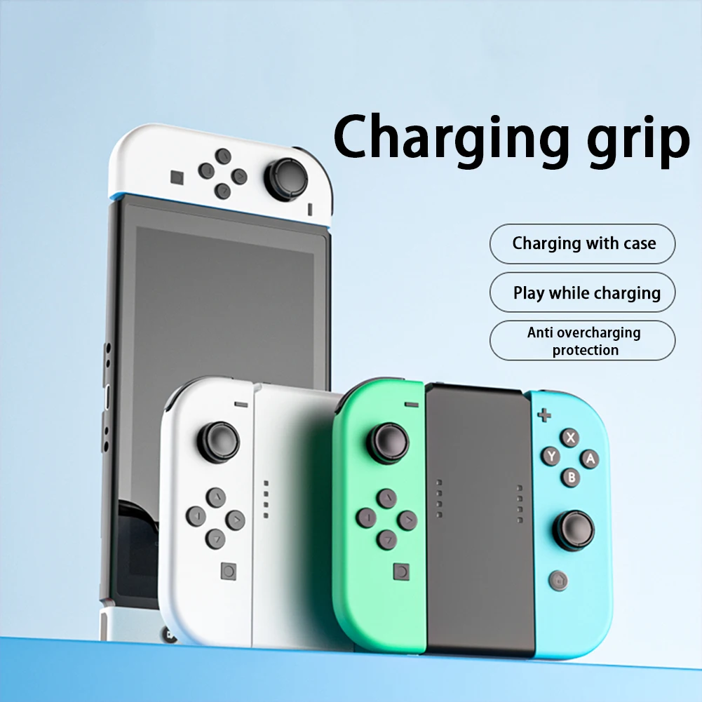 For Switch Joypad Charging Grip 3400mAh Rectangle Shaped Charging Dock TPYE-C Controller Chargie Station with Charging Indicator