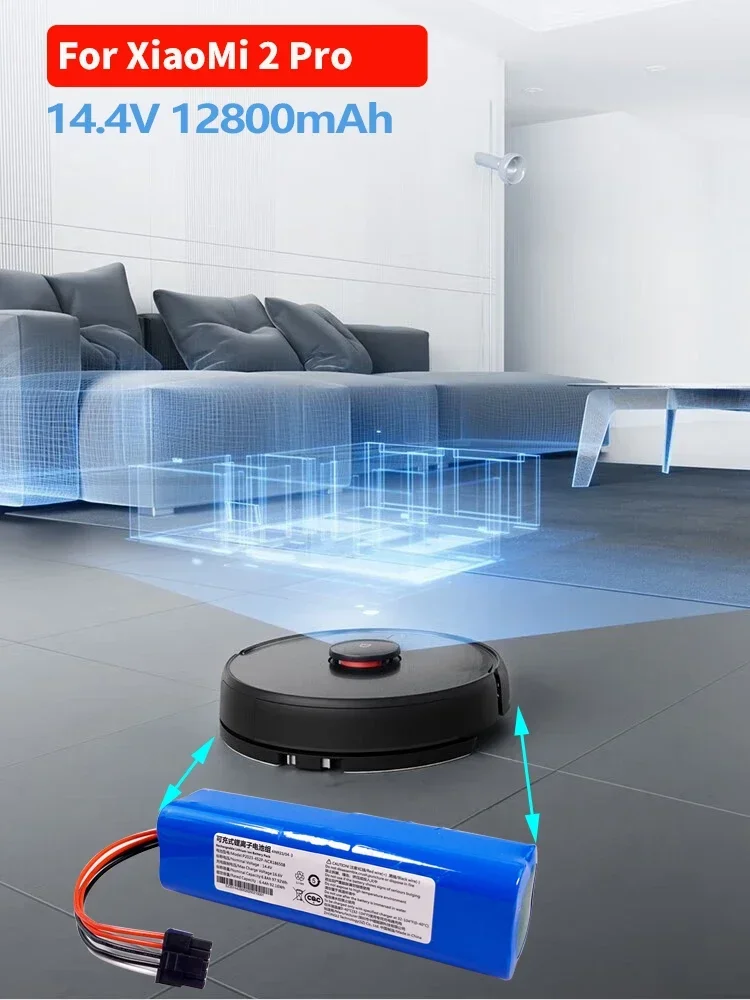 Imagem -06 - Bateria de Substituição para Xiaomi mi Robot Vacuum-mop Pro D0994s2p 12800mah Mjsts1 C101 Mjstp Novo