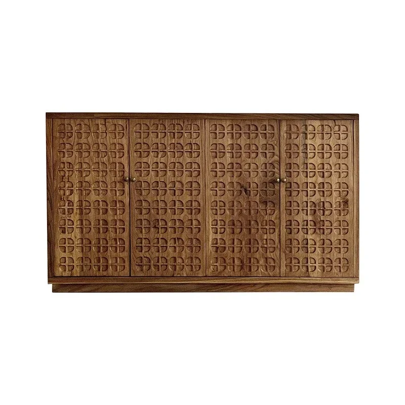 

Wabi Sandy Wind Solid Wood Bucket Cabinet Side Cabinet Storage Medieval Living Room Locker Furniture Household Cabinet Floor