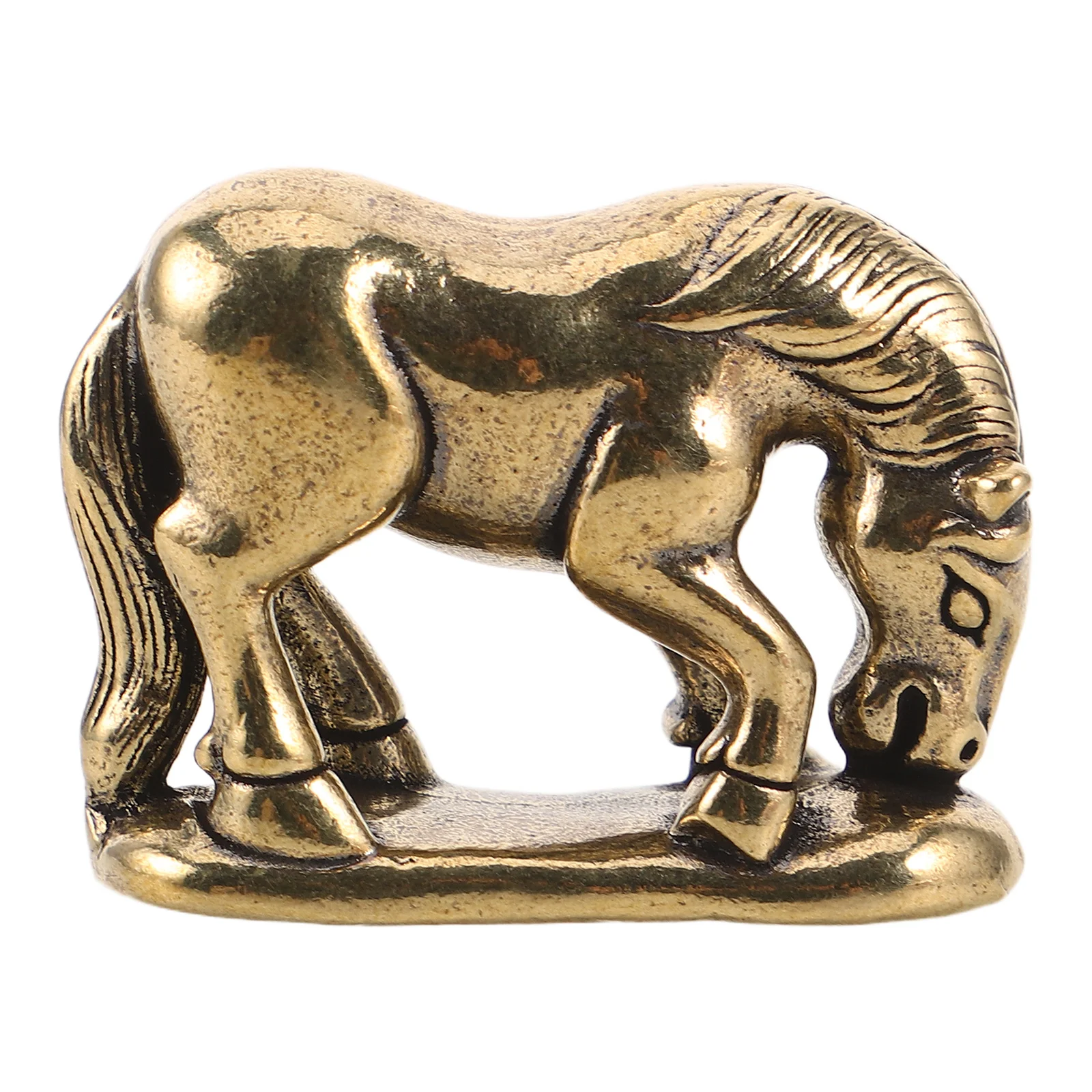 

Mini Brass Horse Fengshui Zodiac 2026 Year of Horse Desktop Ornament Prosperity Home Decor Chinese New Year Sculpture