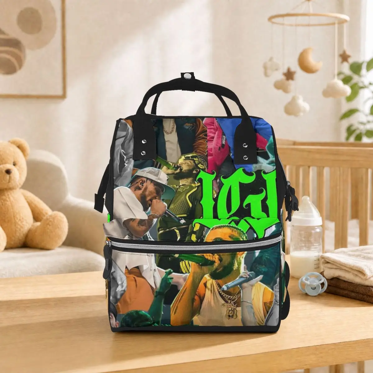 Rapper Jc Reyes Album Tour Graphic Student Backpack School Bag Hiking Travel Daypack for Men Women Bookbag Shoulder Bags