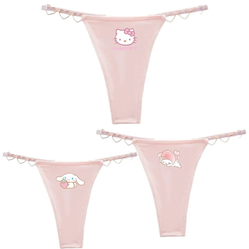 2024 Sanrios Ladies New G-String Underwear Hello Kitty Kuromi My Melody Cinnamoroll Girl Sexy Y2K Pink Underpants Thong Lingerie