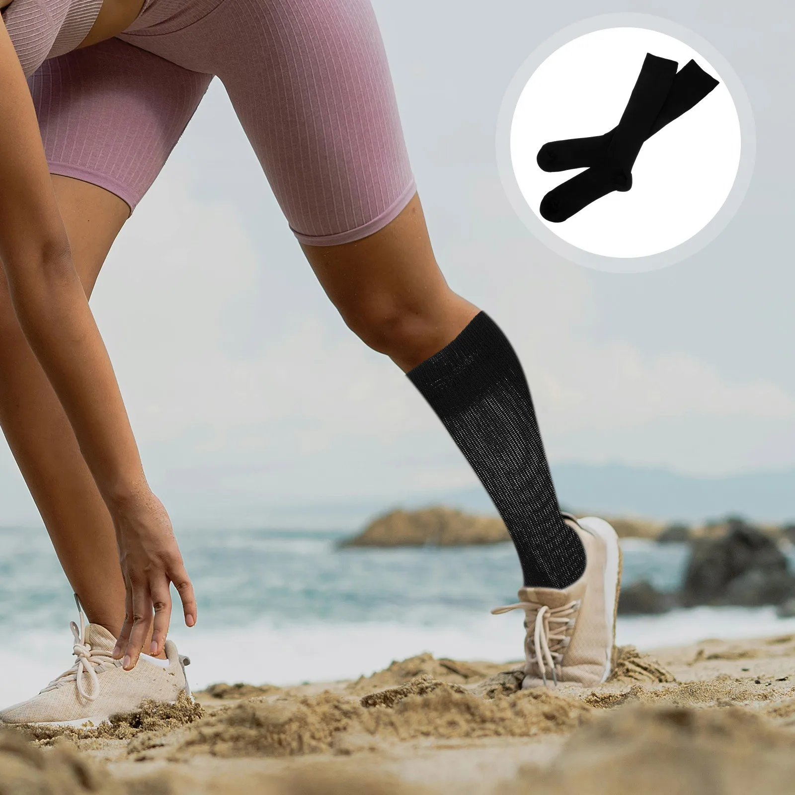 

10Pairs Compression Socks Men Women High Elastic Breathable Calf Protection Sport Long Tube Socks for Running Hiking Workout