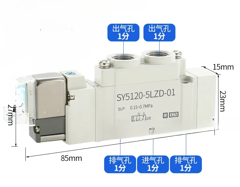 

Solenoid Valve SY5120-5LZD-01/SY5220/SY5320/SY5420