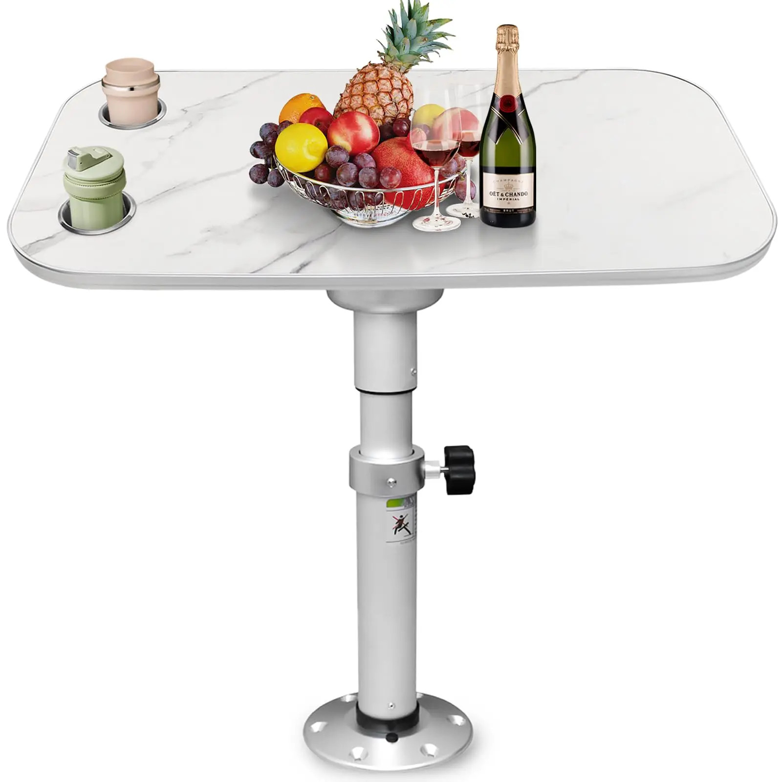 HWHONGRV Removable Boat Table 34X18 inch & Boat Table Pedestal Set 19.7-28 Inch Height Range（Fast & Free Shipping）