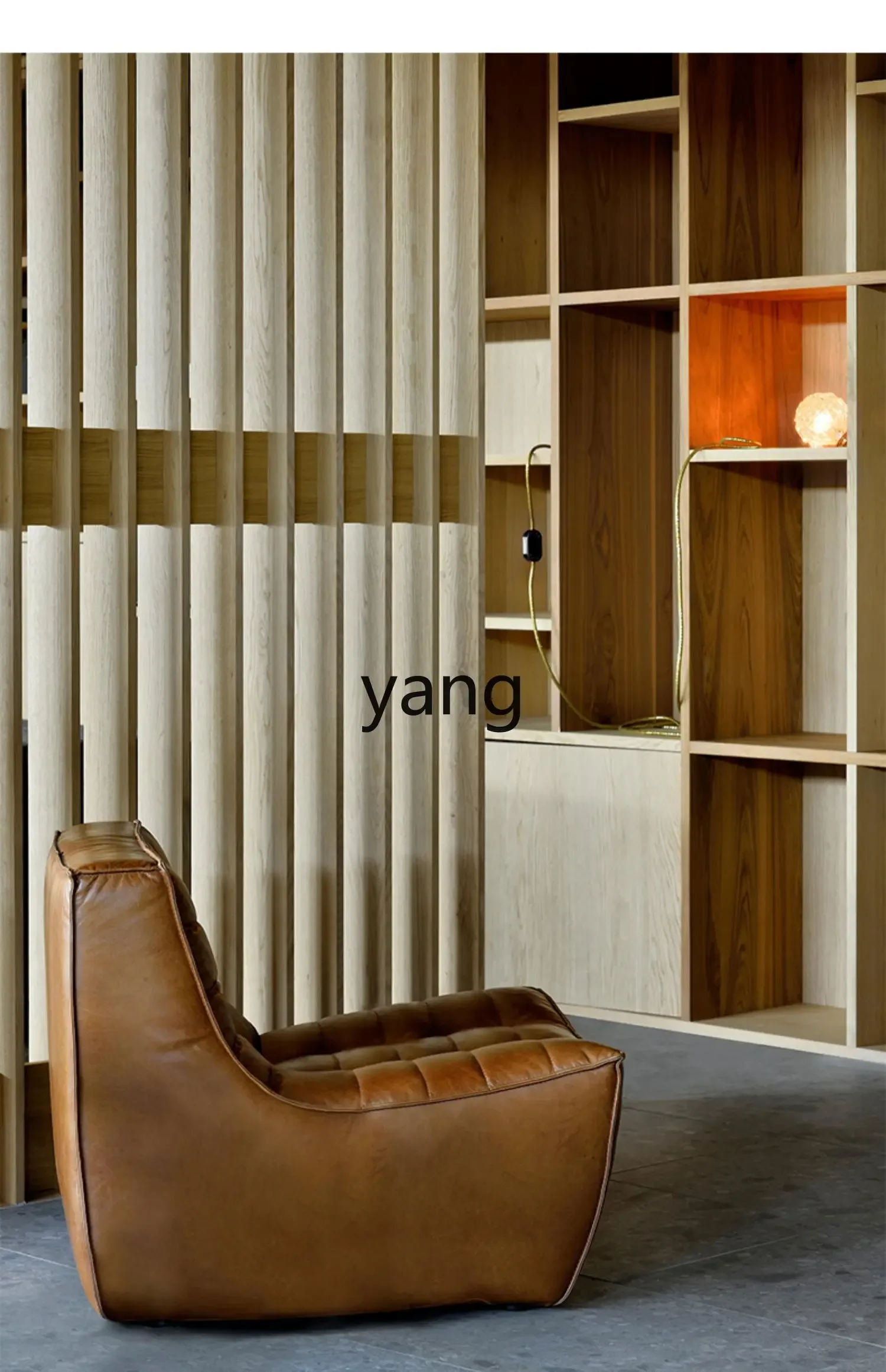 أريكة LTT الرجعية من جلد البقر من الطبقة الأولى لغرفة المعيشة وبساطة حديثة #5