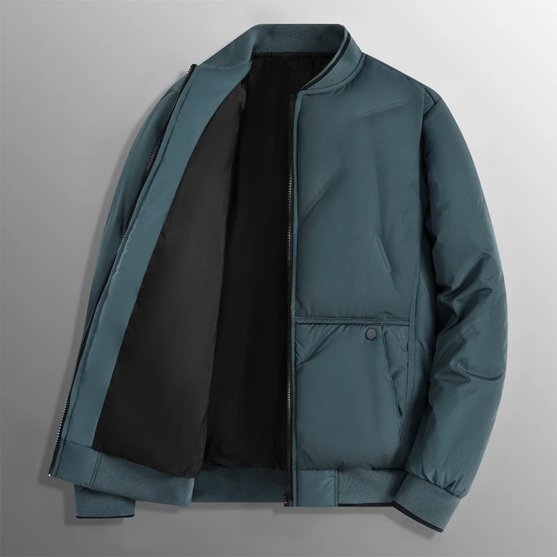 

Мужская одежда 8XL, зимние мужские парки, хит продаж, ветрозащитное однотонное повседневное свободное пальто с бейсбольным воротником, утолщенное теплое модное пальто