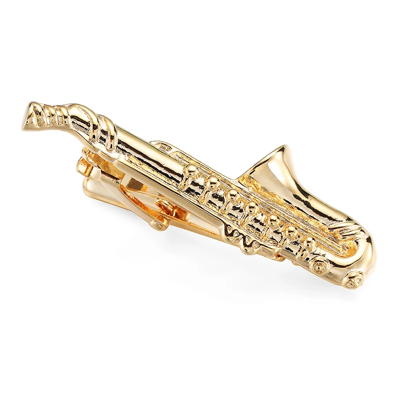 

High quality saxophone tie clip brand new fashionable men's tie wedding shirt clip gentleman's music tie clip