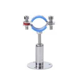 50-100mm 100-150mm Adjustable Rod Fit 19-108mm OD Tube 304 Stainless Pipe Hanger Bracket Clamp Support Clip With Base Plate