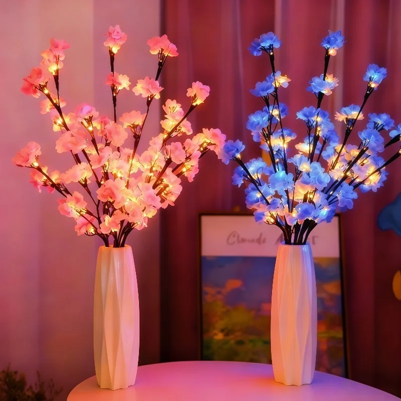 LED Simulation Baum Zweig Blumenarrangement Licht Zimmer Schlafzimmer Ewige Blumenvase Dekoration Valentinstag Muttertag Geschenk