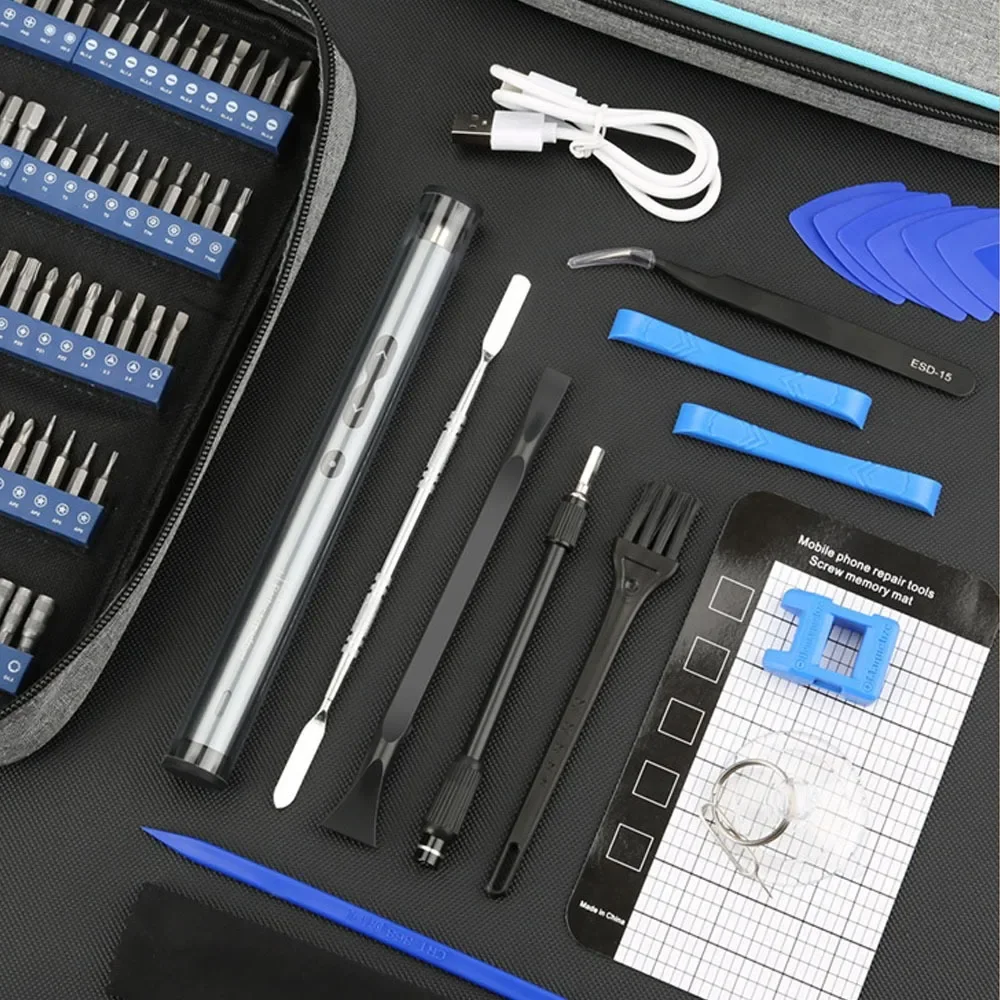 120 in 1 Precision Electric Screwdriver Set Mini Rechargeable Kit Cordless Wireless Bits for Cell Phone Mobile Laptop PC