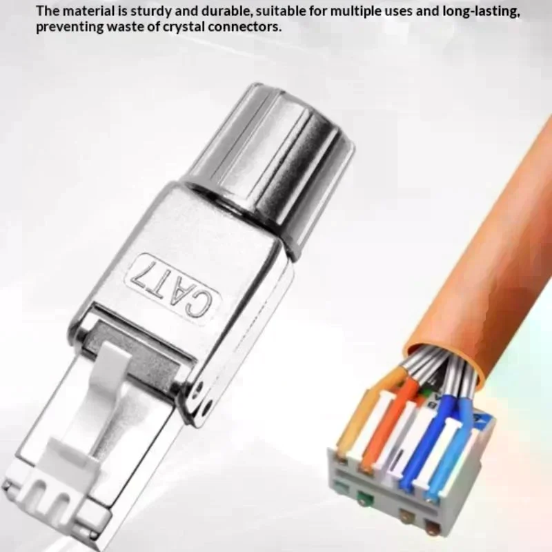 Quick Setup RJ45 Connector Tool-Free Zinc Alloy Shielded for Consistent Ethernet Performance