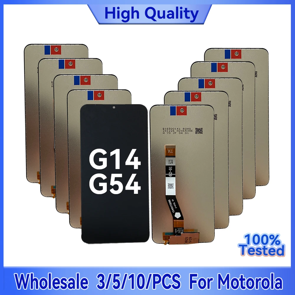 

Wholesale Lot 3/5/10 For Moto G14 LCD Screen Touch Assembly Compatible With For Motorola G54 Touch Display Mobile Phone Repair