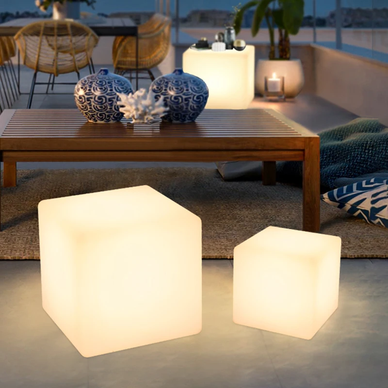 Modern Cube Led Floor Lamp Living Room Multifunctional Led Standing Lighting Bedroom Bedside Lights Outdoor Decoration Luminaire