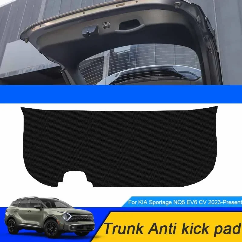 

For KIA Sportage NQ5 EV6 CV 2022-2025 Car PU Leather Mats Anti-kick Cushion Trunk Weather Dustproof Protection Tailgate Sticker