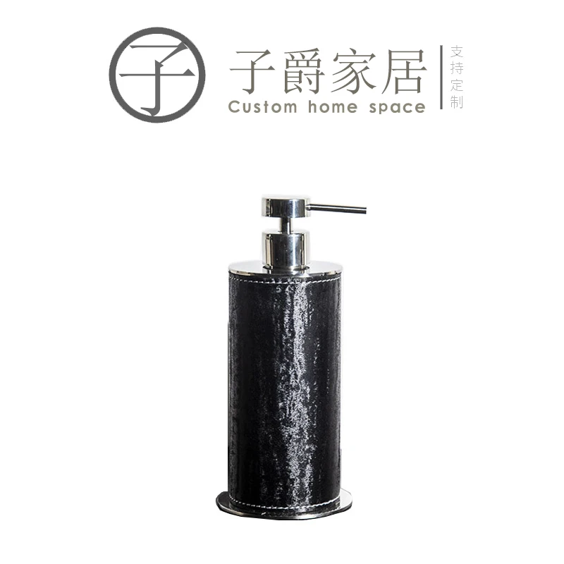 Modern light luxury soap dispenser paper towel box stripe coffee living room desktop gray decoration model sales office