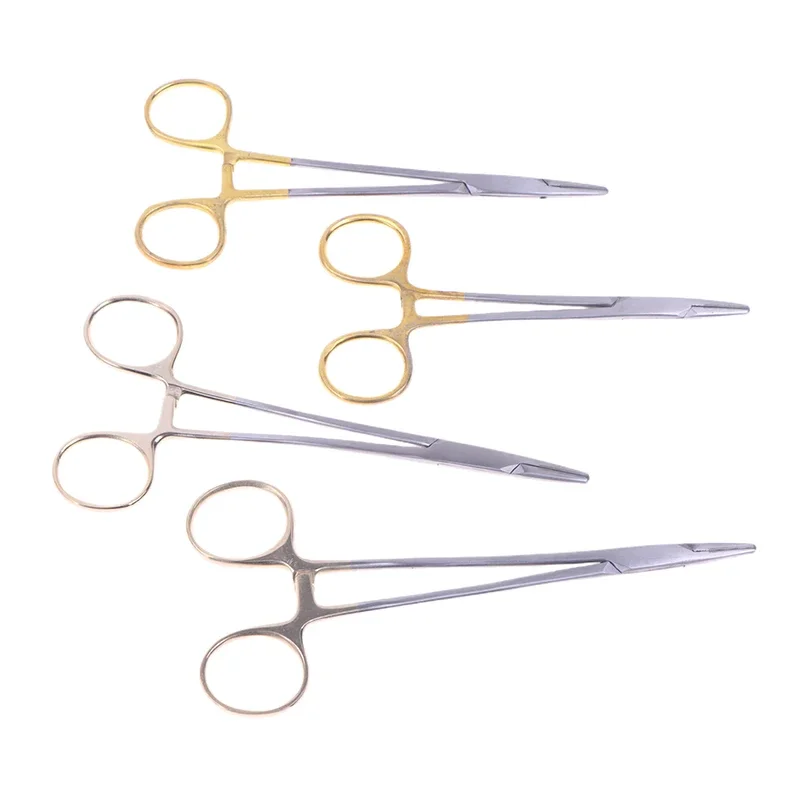 

Needle Holder Pliers Mosquito Tweezer Gold Dental Surgical Instrument For Dental Forcep 12.5cm/14cm/15cm/16cm Oral Instruments
