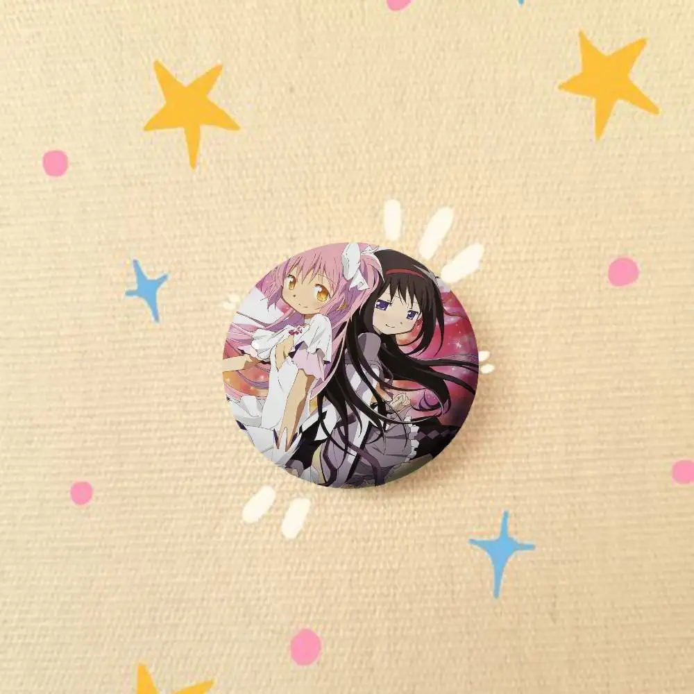 Puella Magi Madoka Magica Minimalist Exquisite Tinplate Brooches: Sleek Badge Lapel Pins for Bag Practical Souvenir Gifts - view 5