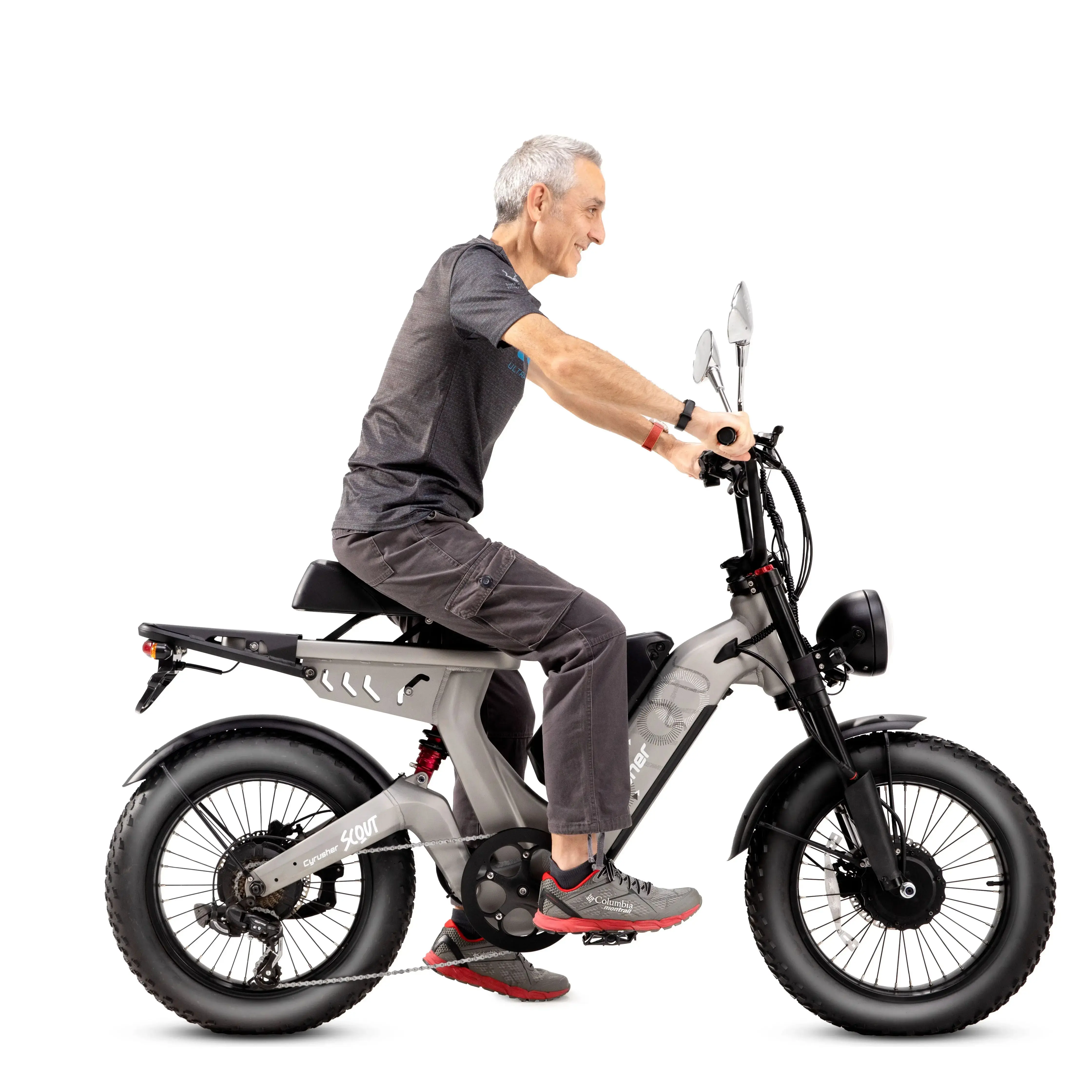 Cyrusher Scout Pro Ebike Step-Through Dual Battery Dual Motor Full Suspension Electric Bike