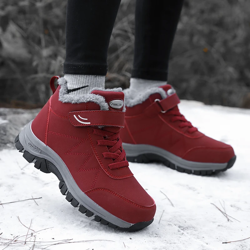 Winter Popular Waterproof  Walking Shoes Cotton Shoes Couple Plush Warm Comfortable Women And Men Shoe