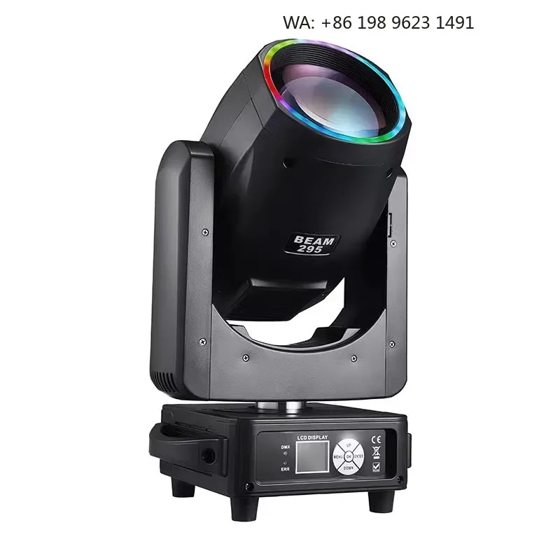 295W Black Shell Moving Head Beam Light Rainbow Dynamic Effect Stage Lamp for Music Festival DJ Live Stage
