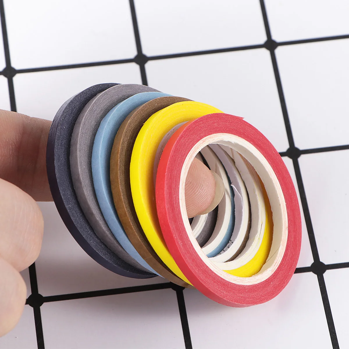 

6 Rolls Solid Color Washi Tape DIY Paper Gift Wrapping Photo Album Creative Masking