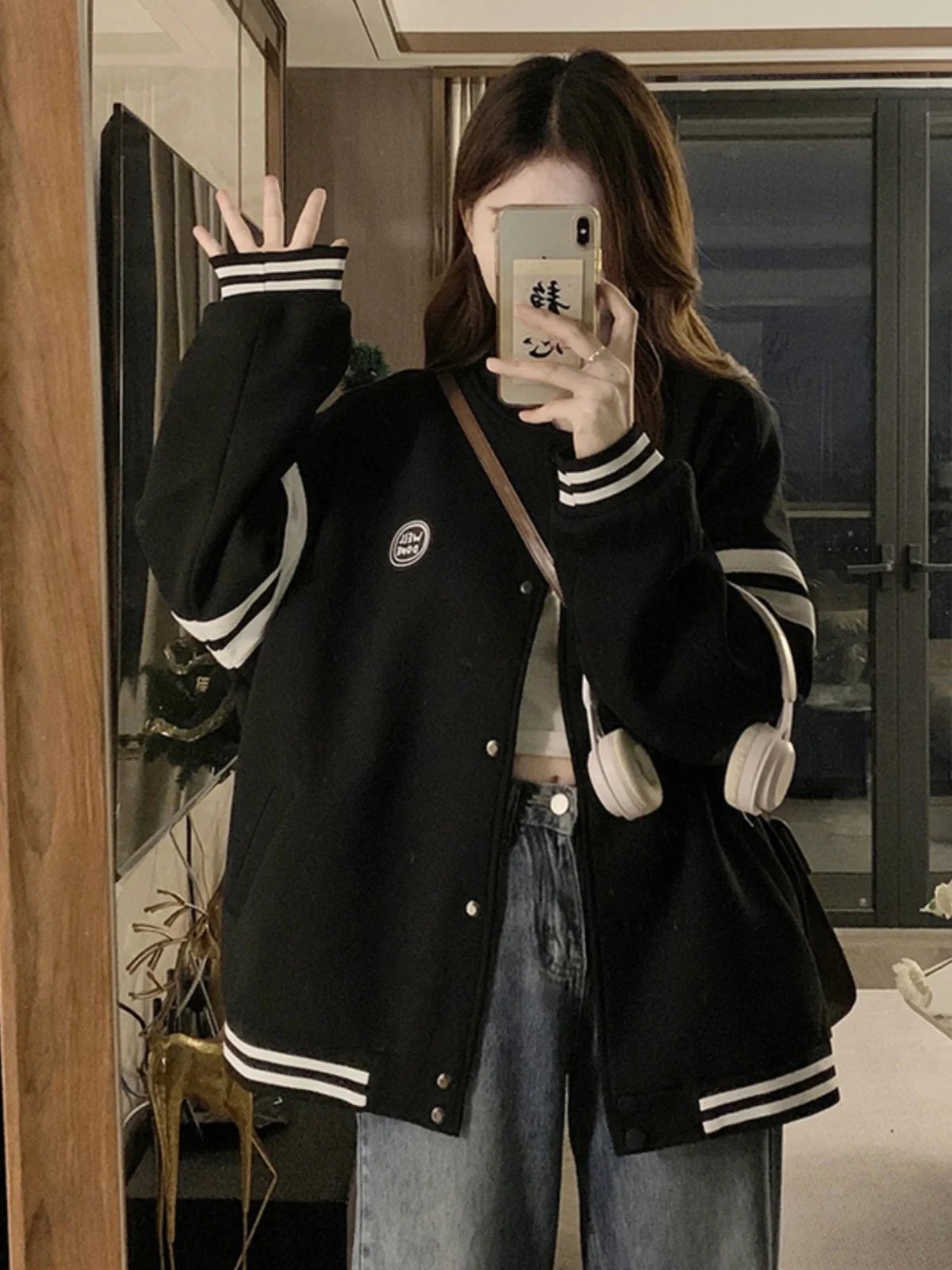 

Женская бейсбольная куртка-бомбер Y2K из мягкого жаккарда с регулируемыми элементами, в стиле K-pop, с рюшами, на трех пуговицах, укороченная, летняя