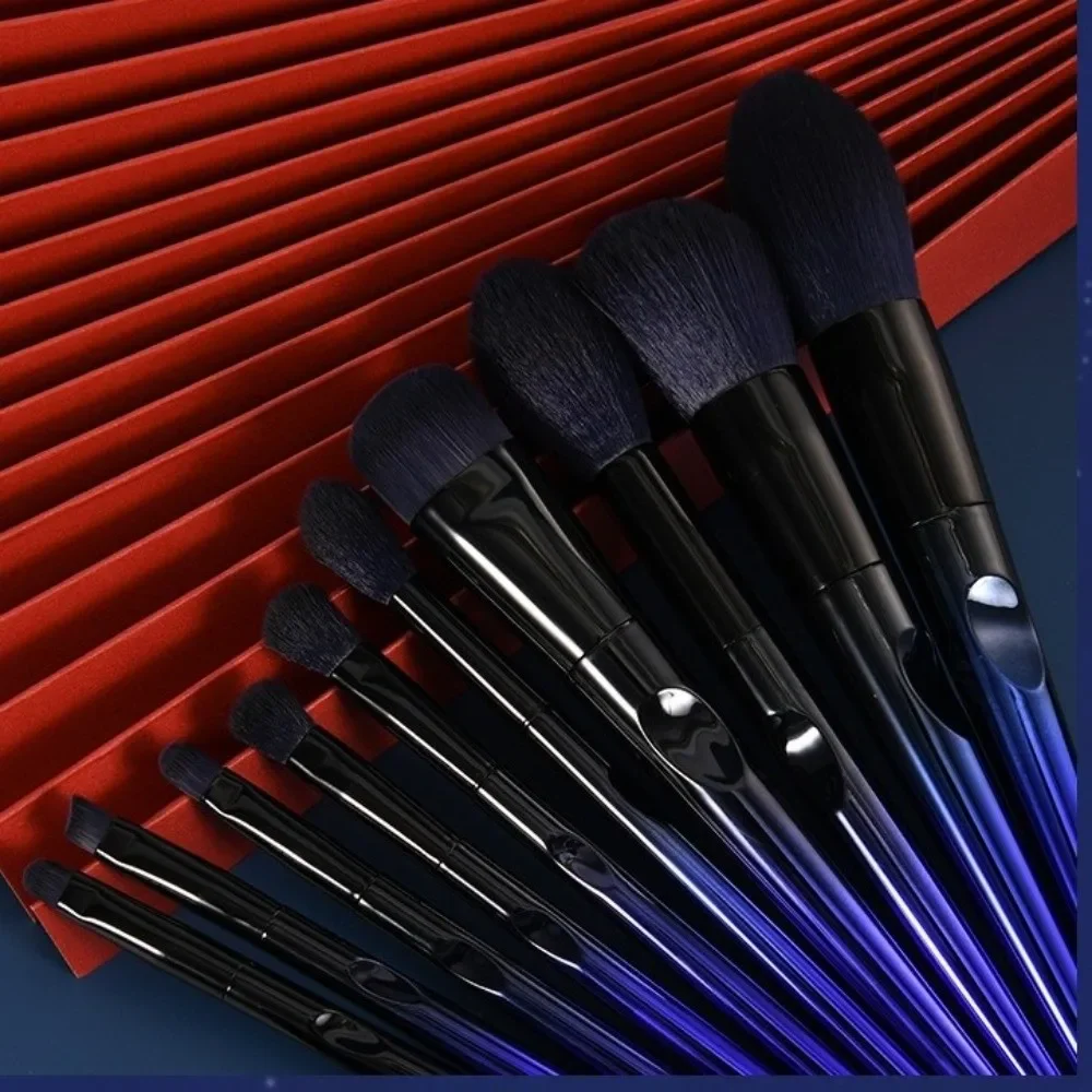 13 pièces pinceaux de maquillage à poils souples ensemble de pinceaux de maquillage de beauté du visage pour les yeux synthétiques outils de maquillage de sorcière bleue pour les débutants en maquillage