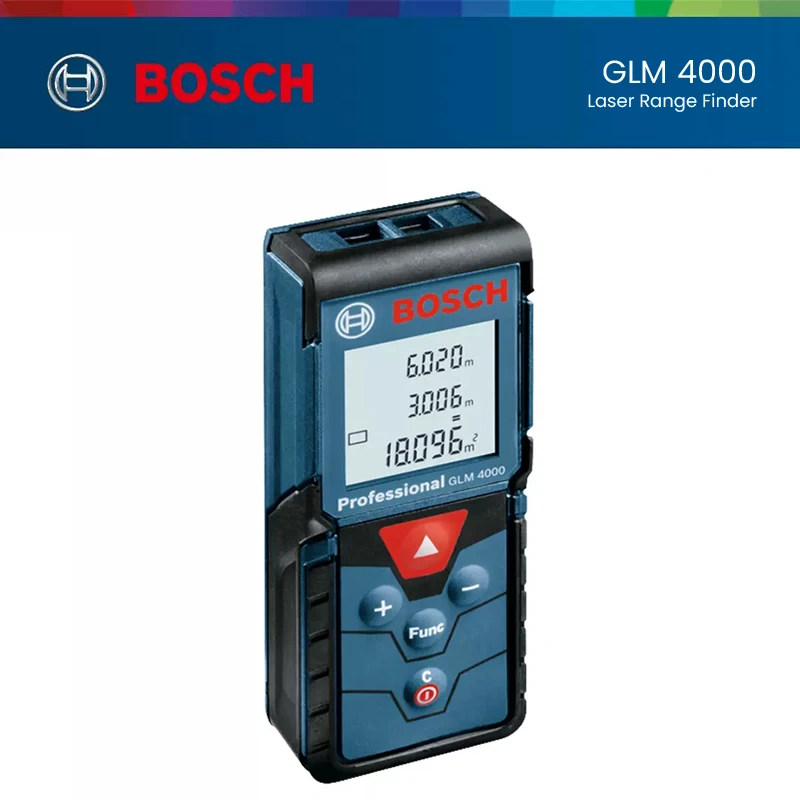 Лазерный дальномер Bosch GLM4000, цифровой лазерный дальномер, инструмент для измерения дальности 40 м, обустройство дома