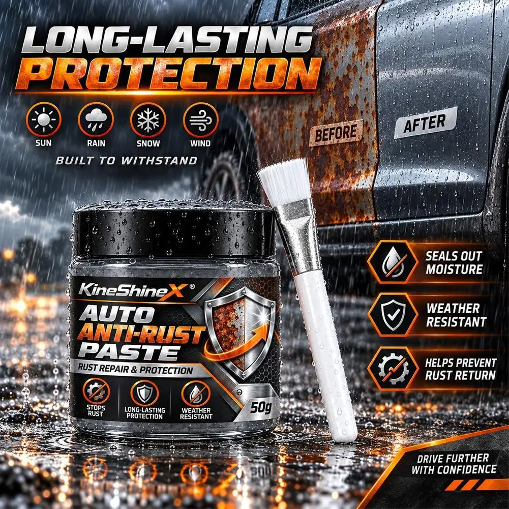 Car Paint Rust Protection and Scratch Repair Paste Multi-Color Formula with Applicator Brush All-Weather Weatherproof Protective