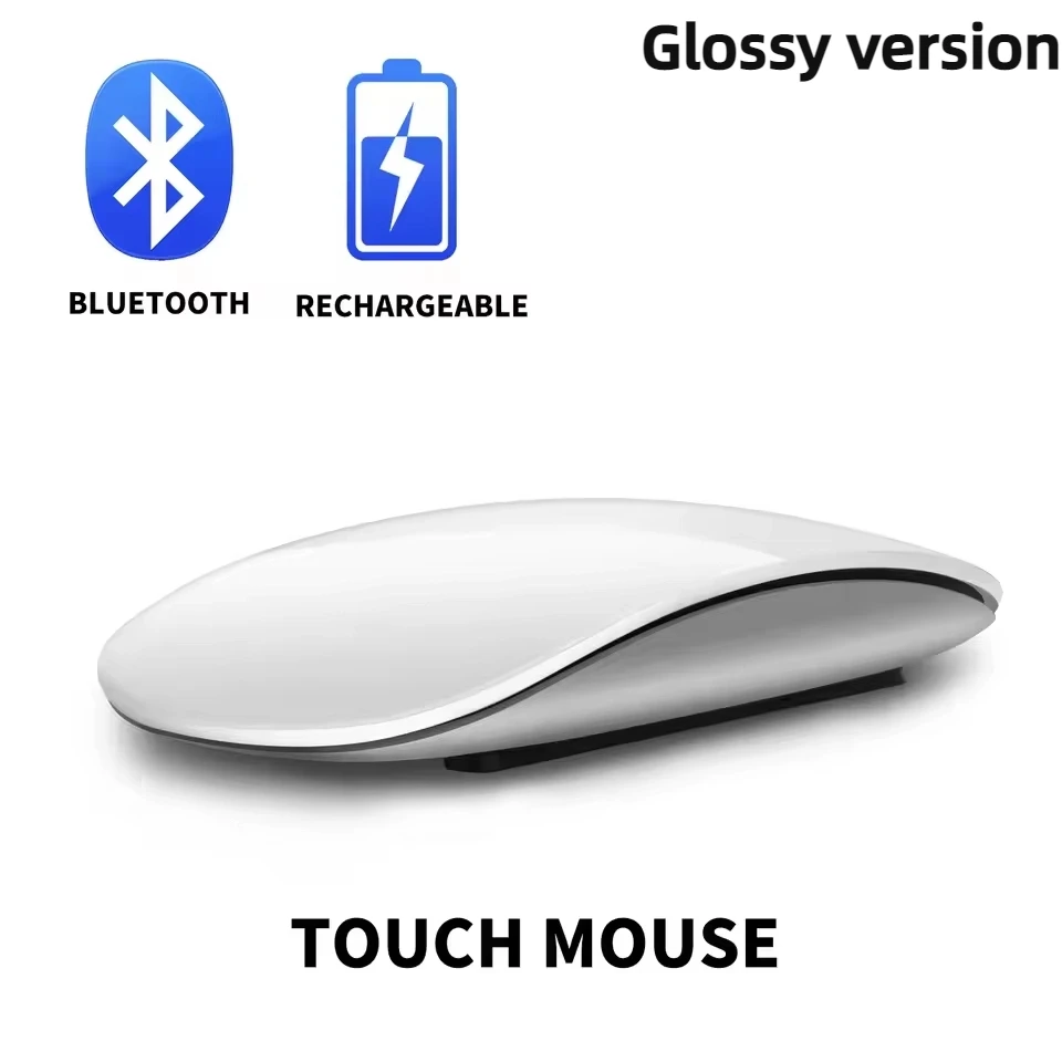 DIXSG Neue kabellose Bluetooth-Magic-Computermaus, wiederaufladbar, Touch, schlank, ergonomisch, Dual-Modus, leise, PC-Maus für Apple MacBook Air 3