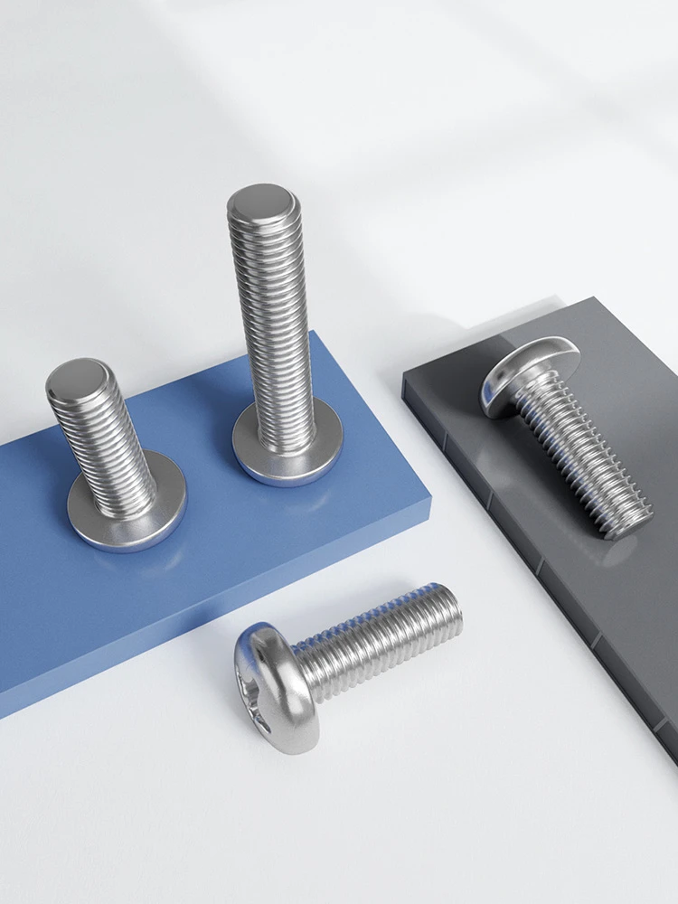 M1 M1.2 M1.4 M1.6 M2 M2.5 A2-70 304 Stainless Steel Cross Round Phillips Pan Head Screw Bolt Phillips Screws Length 3-100mm