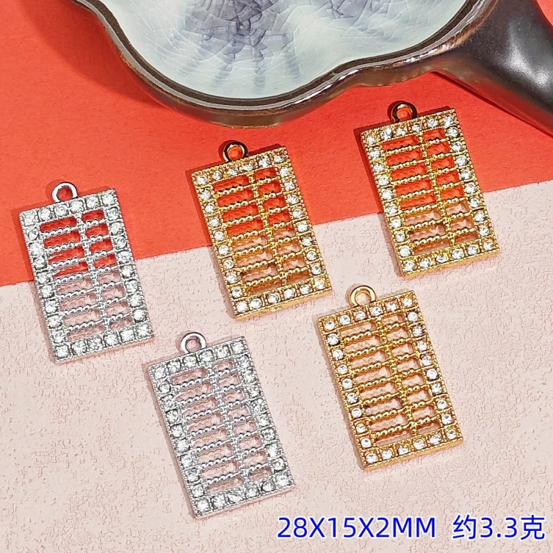 20PCS SET Heshajin New Style Color-Retaining Abacus Pendant Handmade diy Necklace Bracelet Water Material Jewelry
