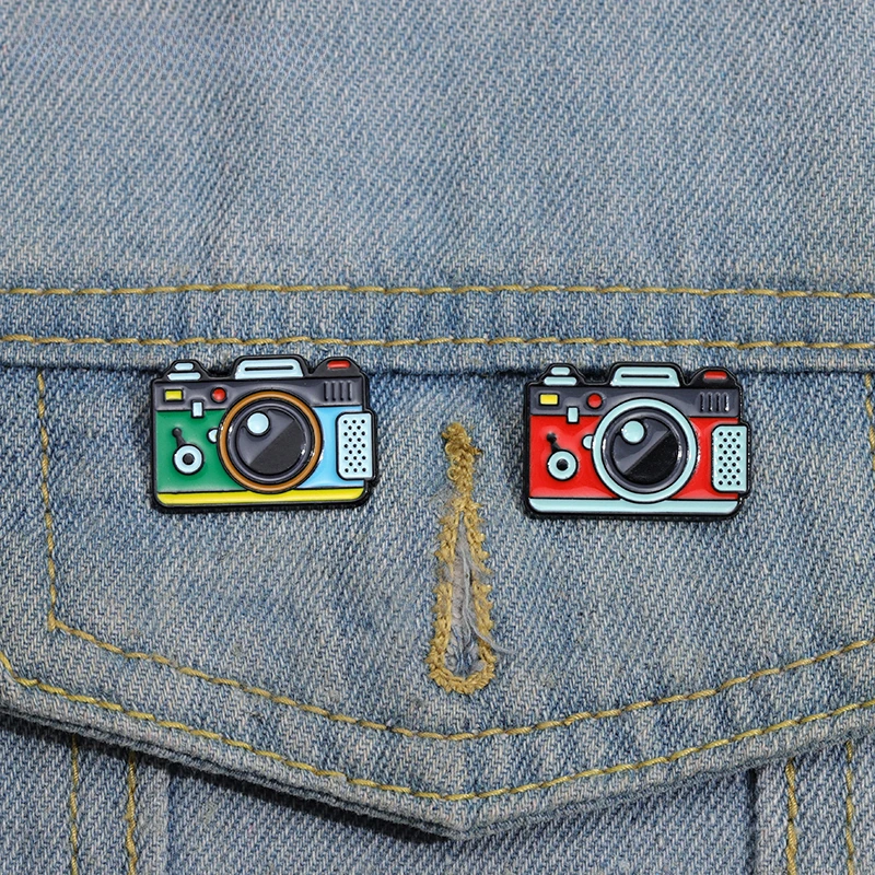 Vintage Camera Enamel Pins Recording A Better Life Freeze-Frame Brooches Lapel Badges Funny Jewelry Gifts Wholesale