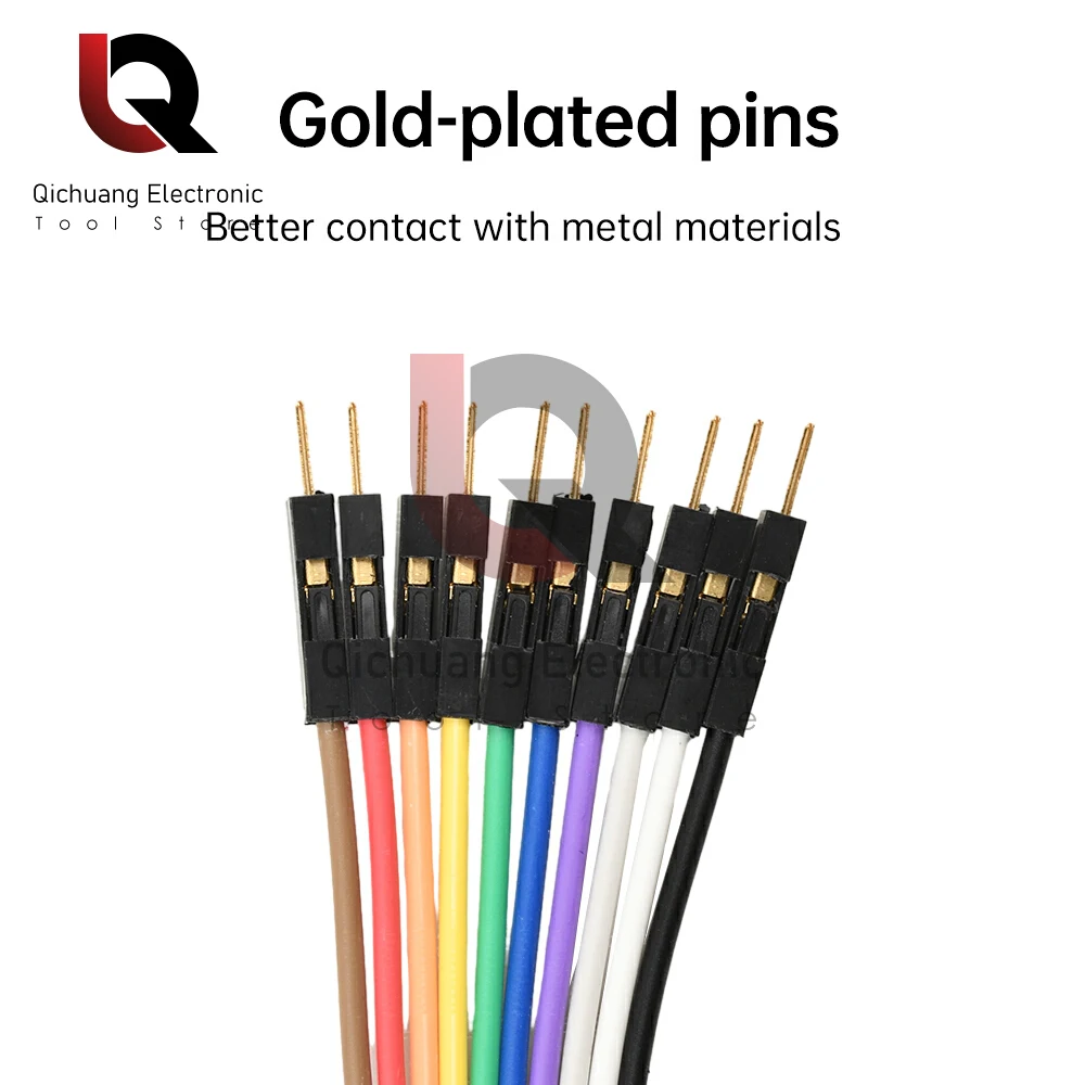 Pure Copper Dupont Wire Thickened 28 Core Female to Female Male to Female Color Cable 2.54 Terminal Connection Wire Gold-plated