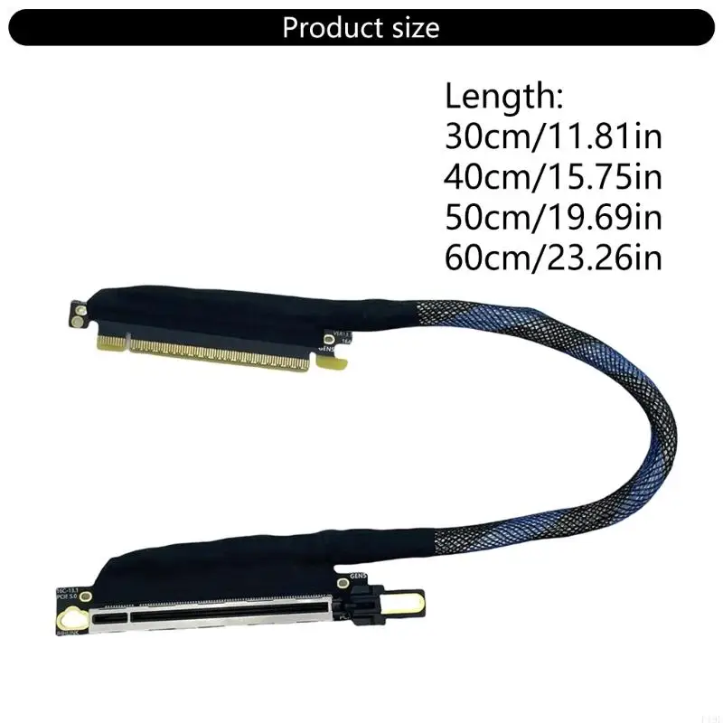 PCIE 5.0 X16 Fast Speed Flexible Extender Extension Cable for GPU Graphics Card Extension Cord with 64GT\s Bandwidth F19E