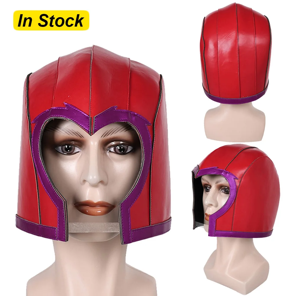 Magneto Men Cosplay Headgear Costume Props Movie Super Villain X Roleplay Helmet Mask Outfits Accessories Halloween Party Suits