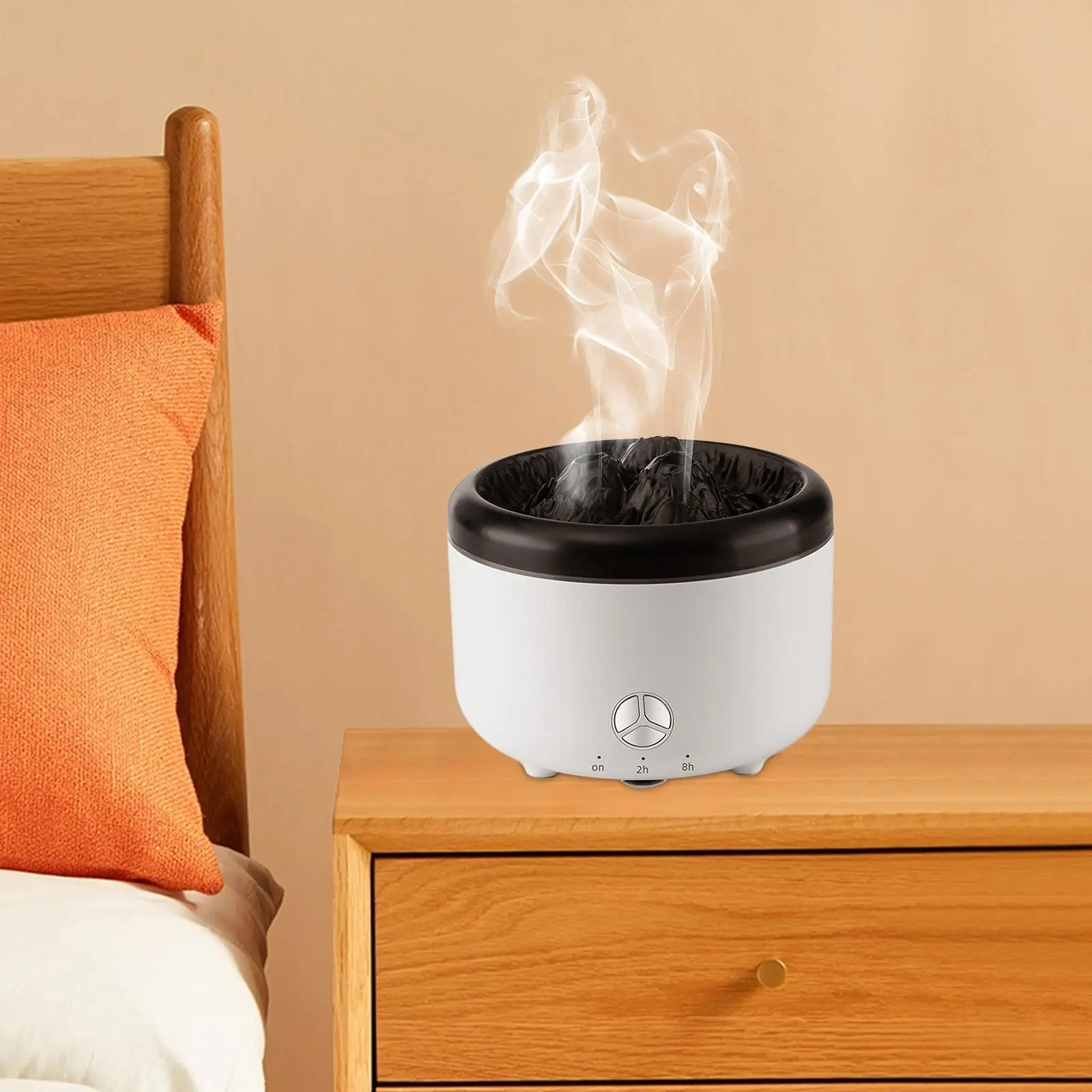 Mini humidificateur d'aromathérapie avec télécommande, flamme, robuste, 2 modes de pulvérisation, chambre à coucher, bureau, maison, ornements d'hôtel, 500ml