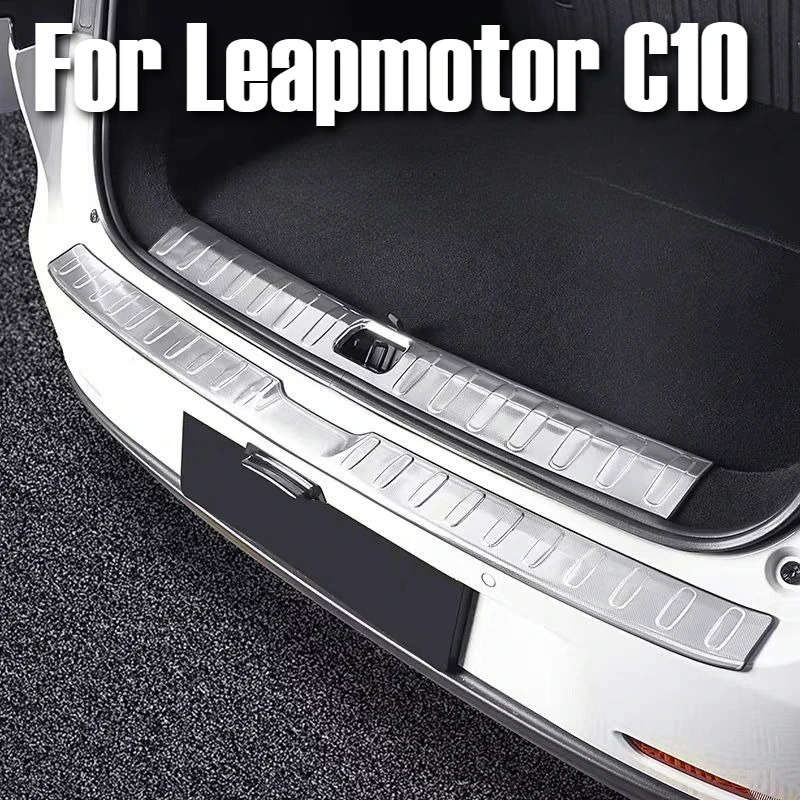 

Автомобильные аксессуары для Leapmotor C10 2024 2025 из нержавеющей стали, задняя накладка на багажник, защитная накладка на порог багажника, накладка на порог багажника