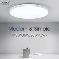 MARPOU LED Ceiling Light Mosquito / Moisture / Dust Proof Cold 12W 20W 36W 46W 220V Interior Home Decor Luster Bathroom Bedroom