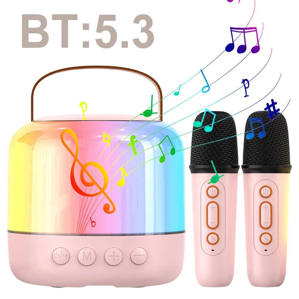 Y6 آلة الكاريوكي اللاسلكية ثنائية الميكروفون ، نظام مكبر الصوت ، المنزل ، غناء الأسرة ، الأطفال ، البالغين ، 2