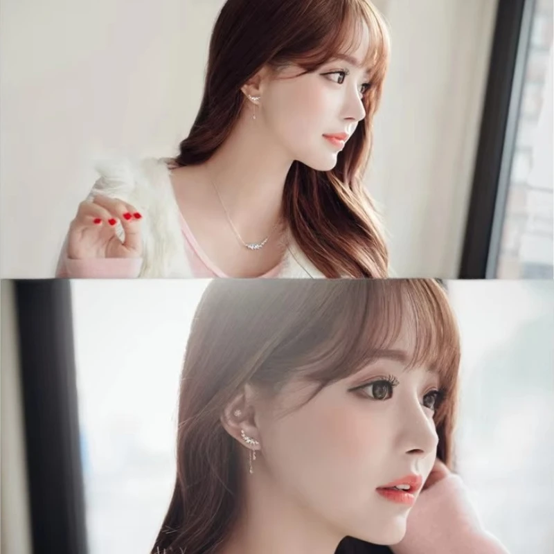 New Hot Fashion 925 Sterling Silver angel Earrings for Women Girls Gift Fashion Statement Jewelry korean earrings