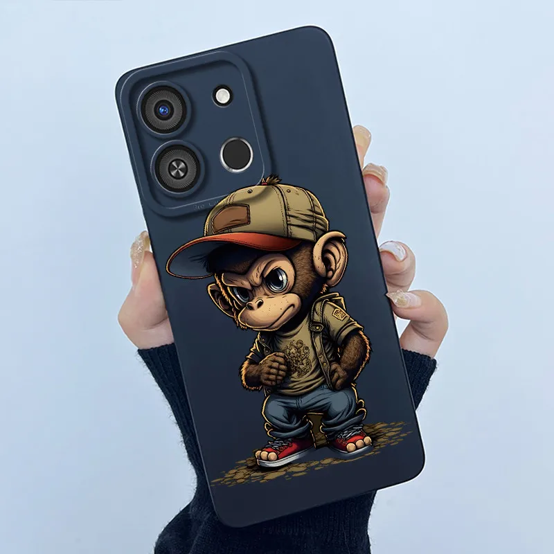 Case For Itel A05S A05 S Matte Shockproof Cartoon Cute Labubu Liquid Silicone Soft TPU Back Cover Shell For ItelA05S Funda Coque